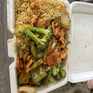 Chicken and broccoli