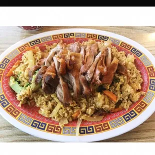 Thai curry rice with duck