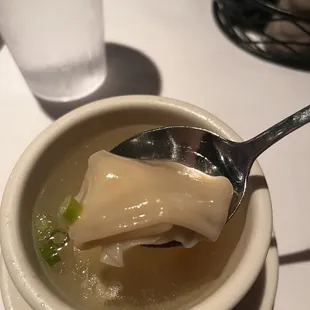 The one tiny wonton.