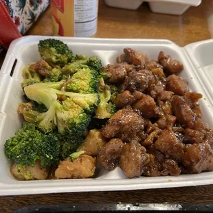 Broccoli chicken and Pepper chicken