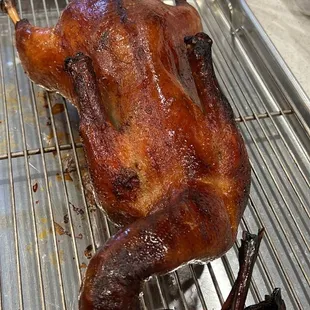 Roast Duck reheated at 375 for 12 minutes.