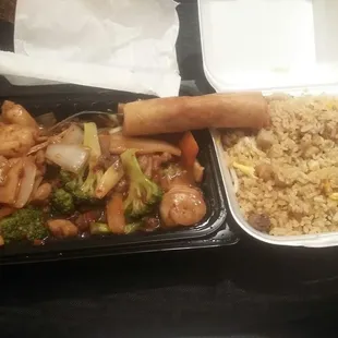 Brocolli combination and and combination rice