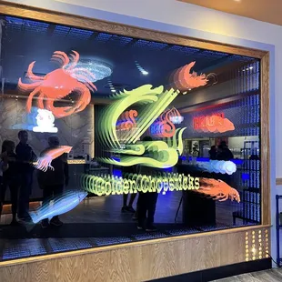 sushi and sashimi, interior