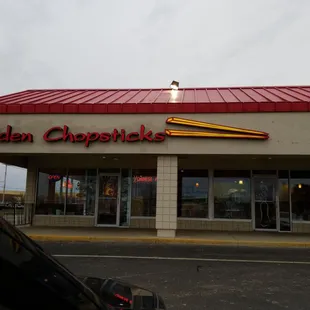 the front of the restaurant