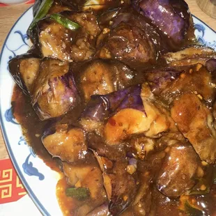Eggplant and garlic sauce ! So good