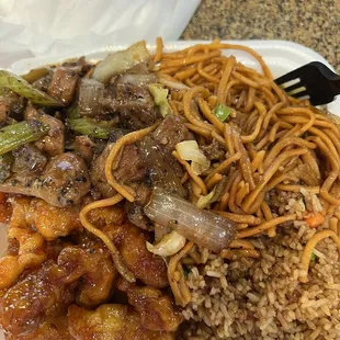 Orange Chicken Black Pepper Chicken Fried Rice Chow Mein