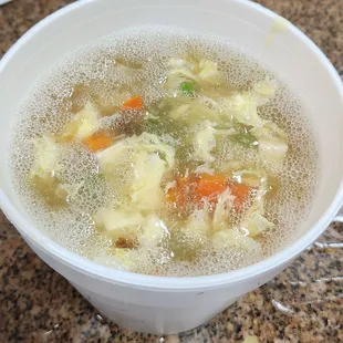 Large egg flower soup (this is a very large cup so if you don&apos;t want a lot, order the smaller size)