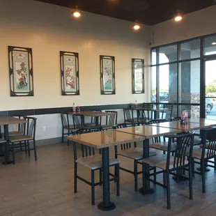 Inside dining area was clean with cute decorations!  It felt like enough space to spread out if you wanted to dine in.