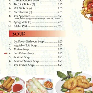 Updated menus as of 3/1/2020