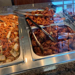 Chow mein and Orange Chicken!