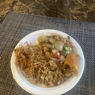 Chicken Almond Ding Chicken Fried Rice Beef Lo Mein