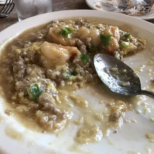 Shrimp with lobster sauce. My fave.