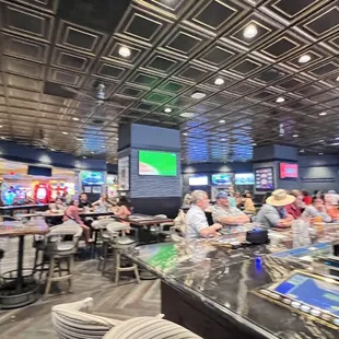 people sitting at the bar