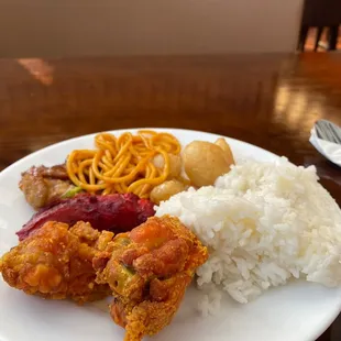 a plate of food on a table