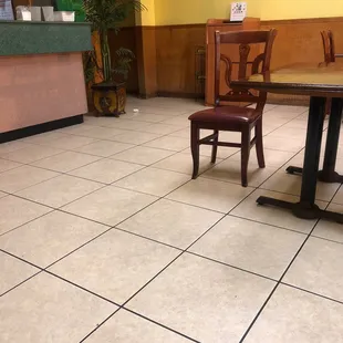 a table and chairs