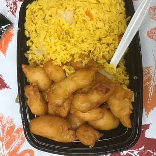 Sweet and Sour Chicken Combination Platter
