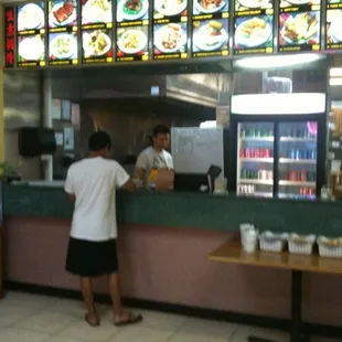 a man ordering food