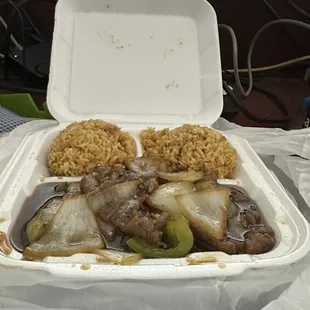 B01. Pepper Steak -L13. Pepper Steak Lunch Special