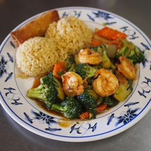 Shrimp and Broccoli Dinner Special