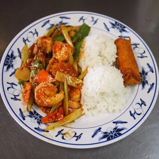 Szechuan Shrimp Dinner Special