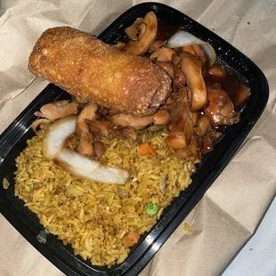 Bourbon Chicken Dinner Combination