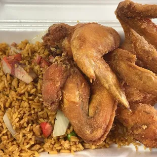 Wings pork fried rice