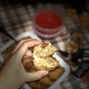 Close up of the philly Cheese Steak Roll (1)