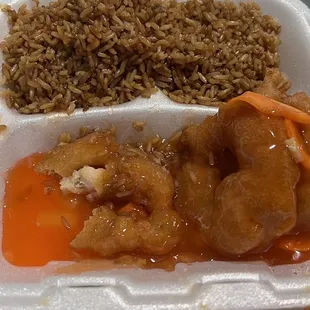 Sweet and Sour Shrimp Lunch