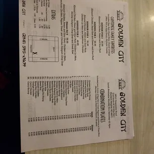 Page 1 Carryout Menu