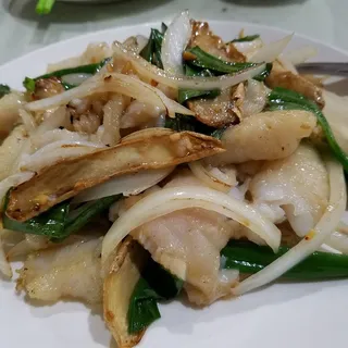 Fish Fillet with Ginger and Green Onion