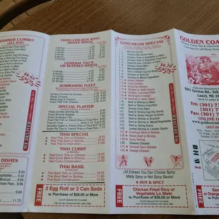 the menu