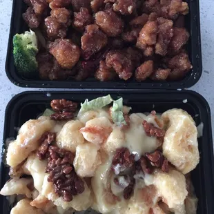 Walnut shrimp and general tsao chicken- yum!