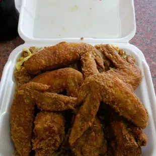 Wings and Fried rice