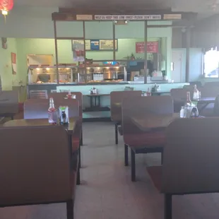 the inside of a restaurant