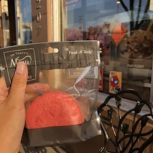 Strawberry shortcake cookie ice cream sandwich. About $4-5. So good