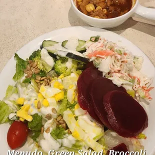 Menudo and salad