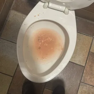 Puke after eating here