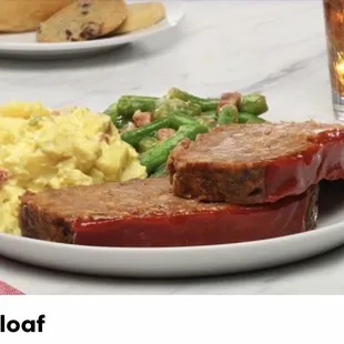 This is how they advertise the meatloaf dinner