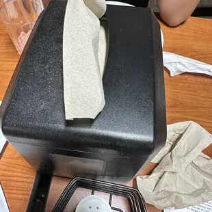 Dust everywhere u whipped the right side of the napkins