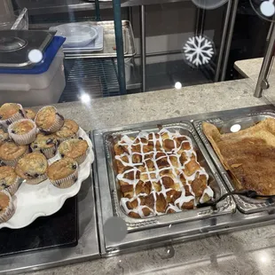 Bread pudding and cobbler yummy.