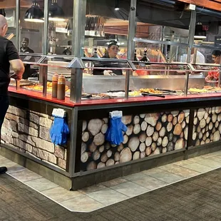 a man preparing food