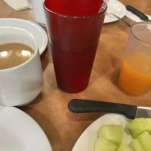 Drinks included with breakfast