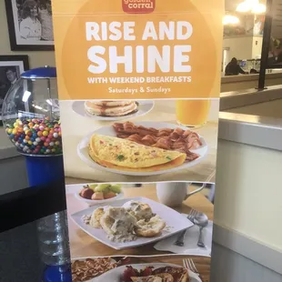 the rise and shine menu