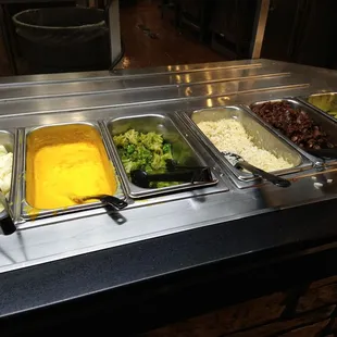 a variety of food items