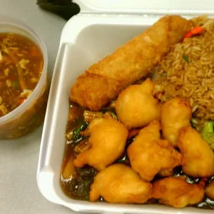 #24 and a small hot n sour soup