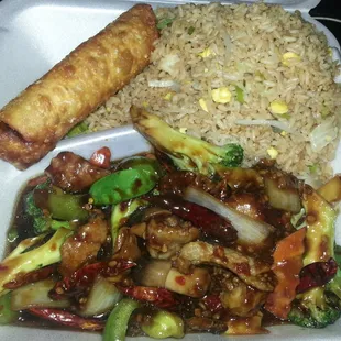 Szechuan beef combo &quot;extra extra spicy&quot;