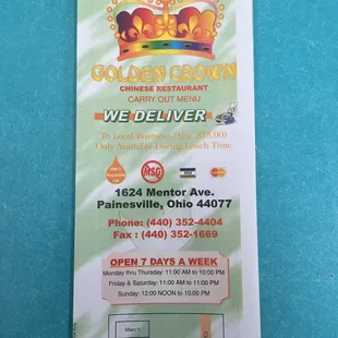 Golden Crown&apos;s latest menu, great food and service for takeout