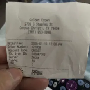 Receipt