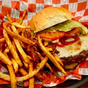 Jumbo chopped steak sandwich with hand cut fries