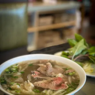 raw beef pho